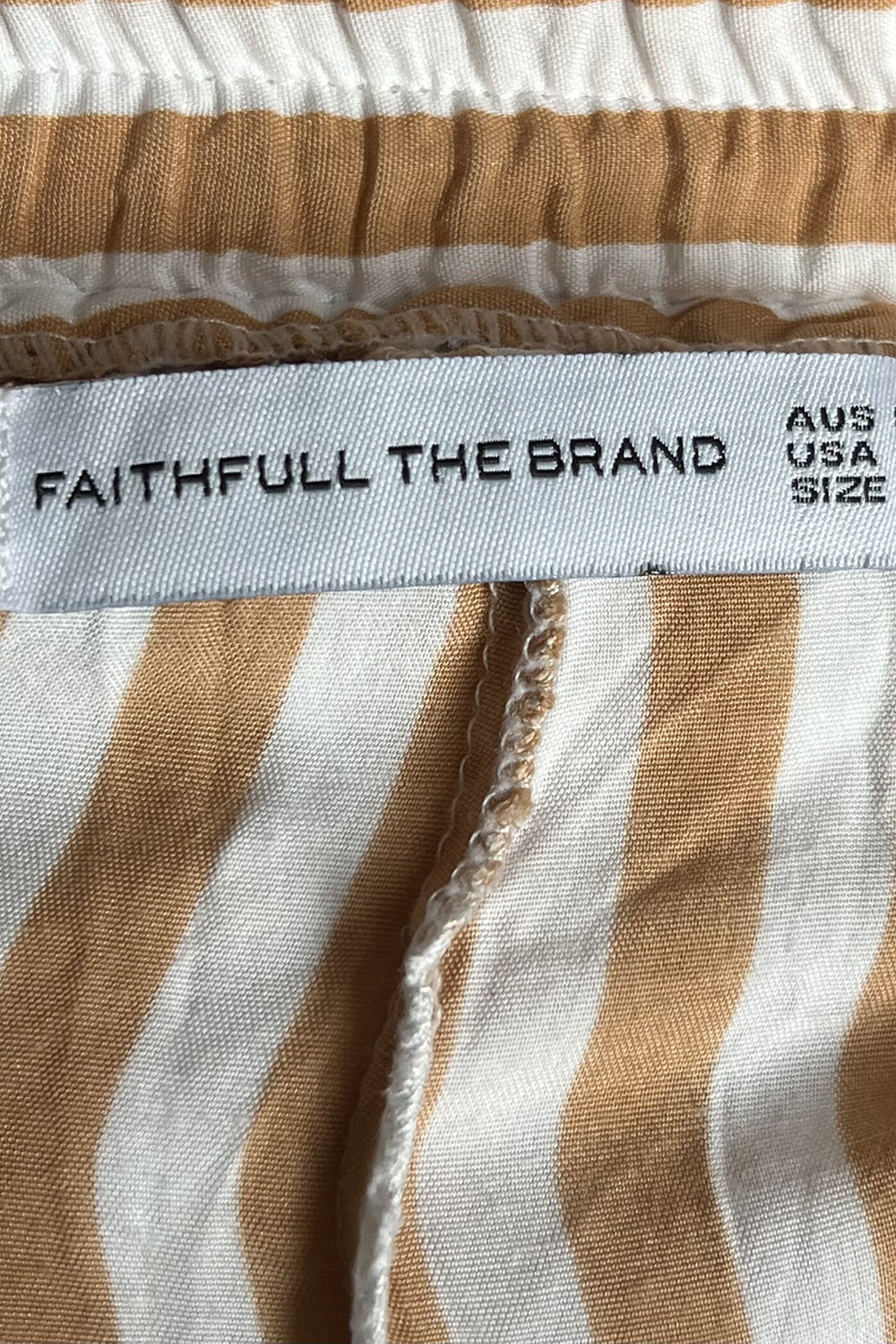 Faithfull The Brand White & Brown Pants