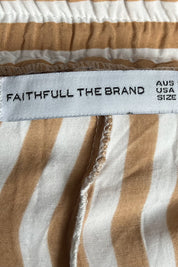 Faithfull The Brand White & Brown Pants