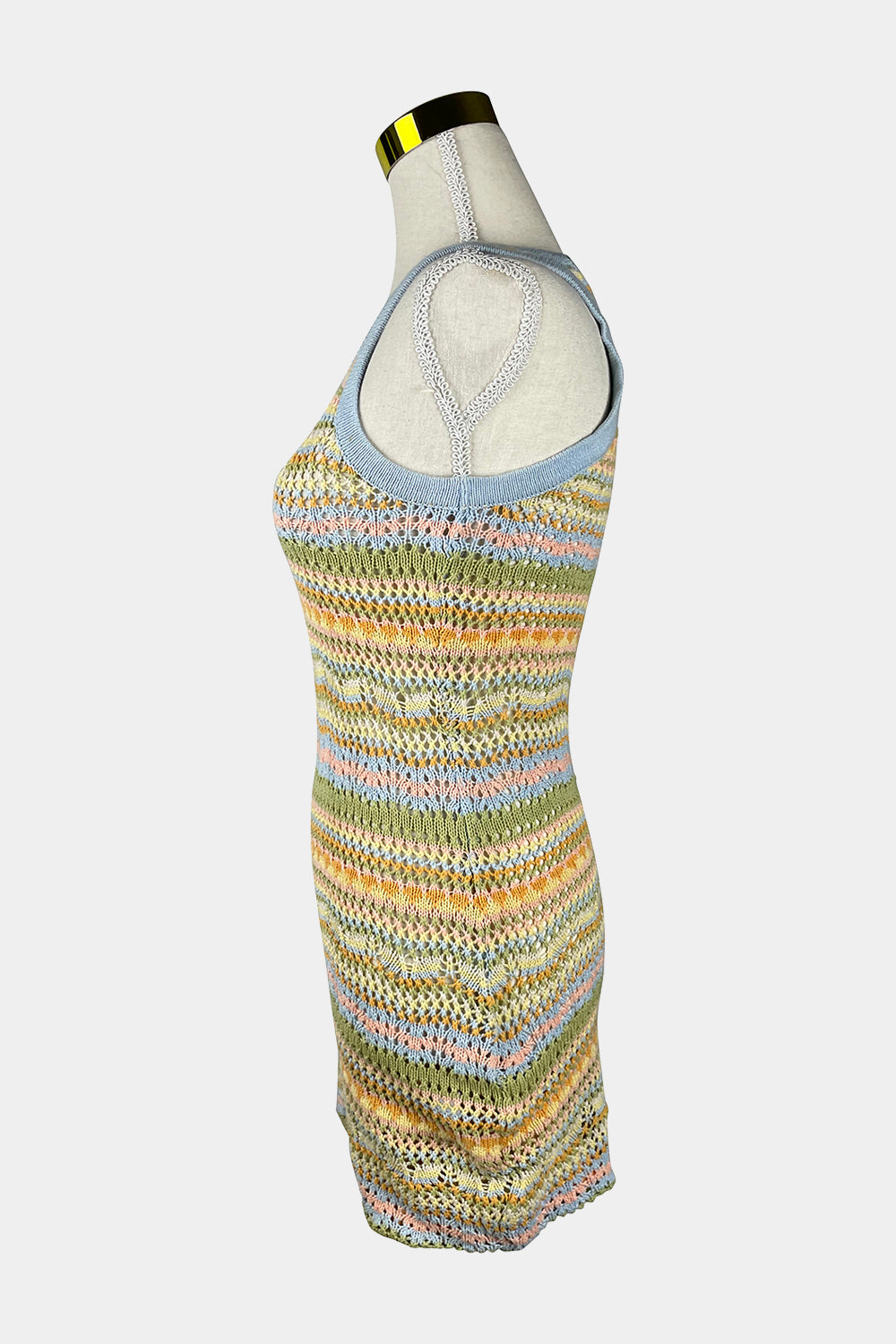 GHANDA Multicoloured Crochet Midi Dress