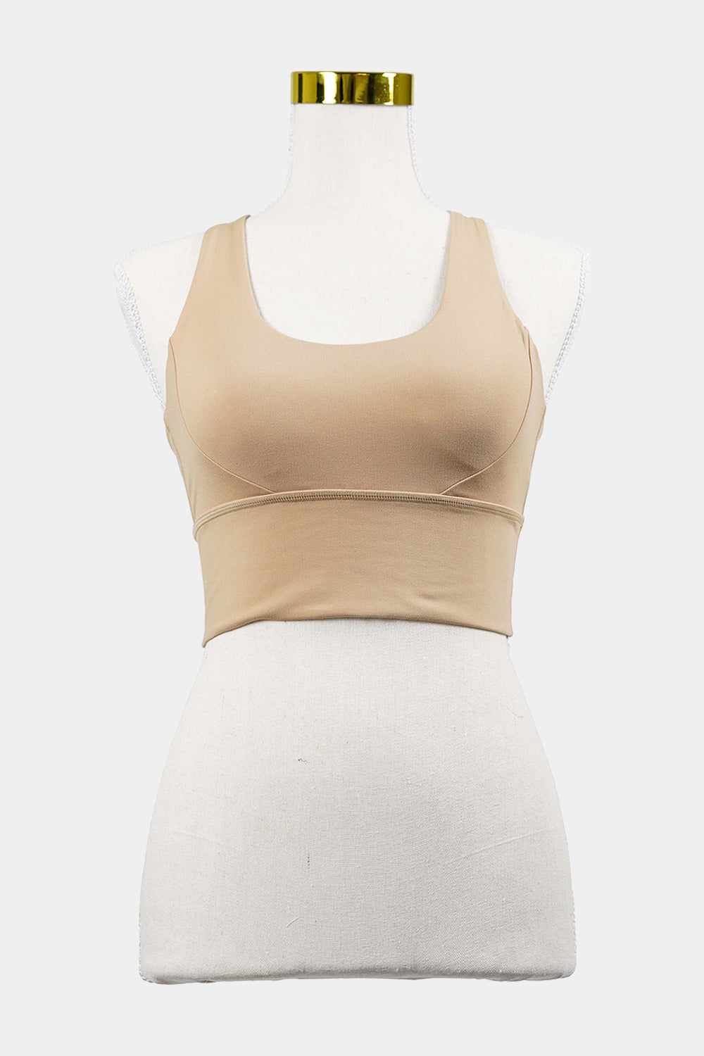 Elite Eleven Mustard Strappy Racer Back Sports Crop