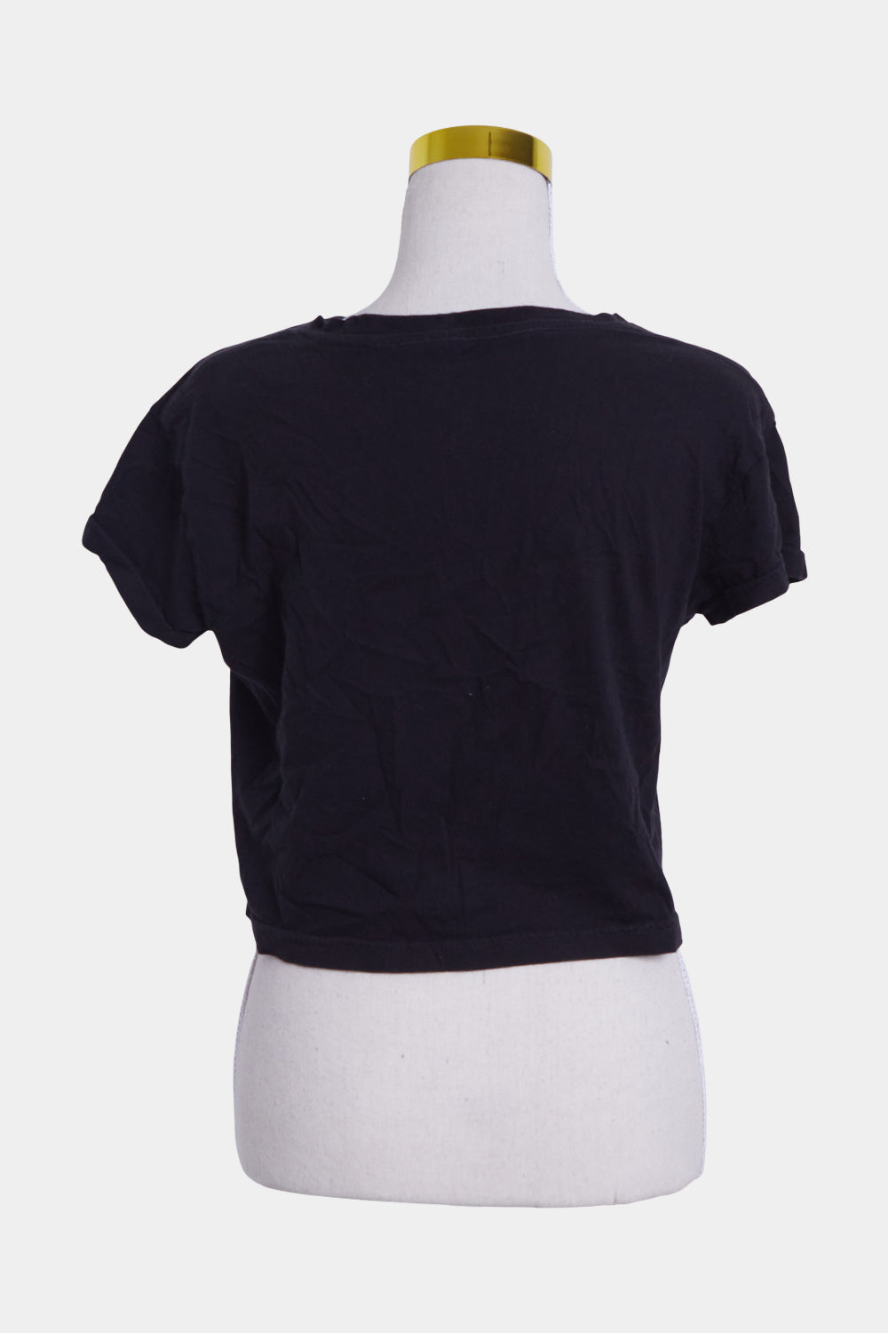 Assorted Brands Black Cropped T Shirt
