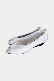 Hush Puppies White Ballet Pumps
