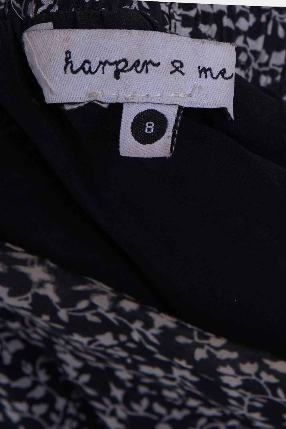 Harper And Me Black and White Floral Mini Skirt