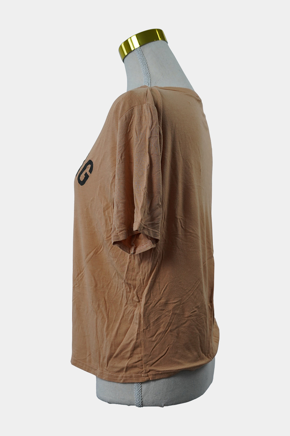 BOOHOO Beige Girl Gang T-Shirt