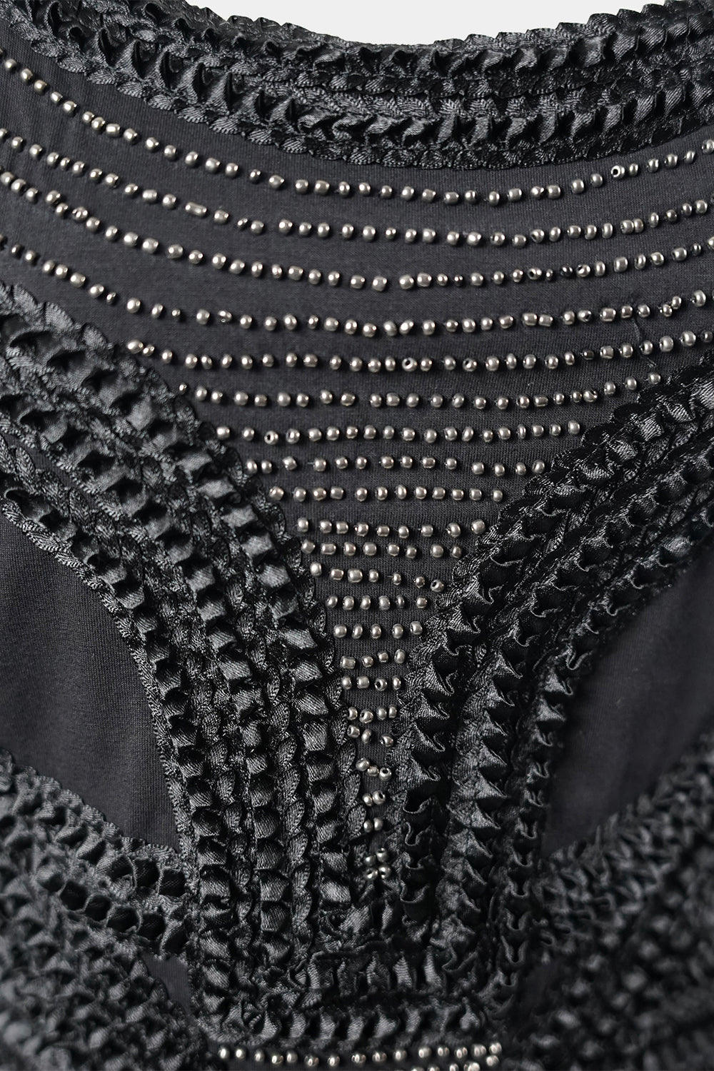 AMEISE Black Mini Dress With Beading Detail