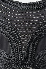 AMEISE Black Mini Dress With Beading Detail