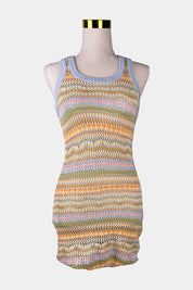 GHANDA Multicoloured Crochet Midi Dress