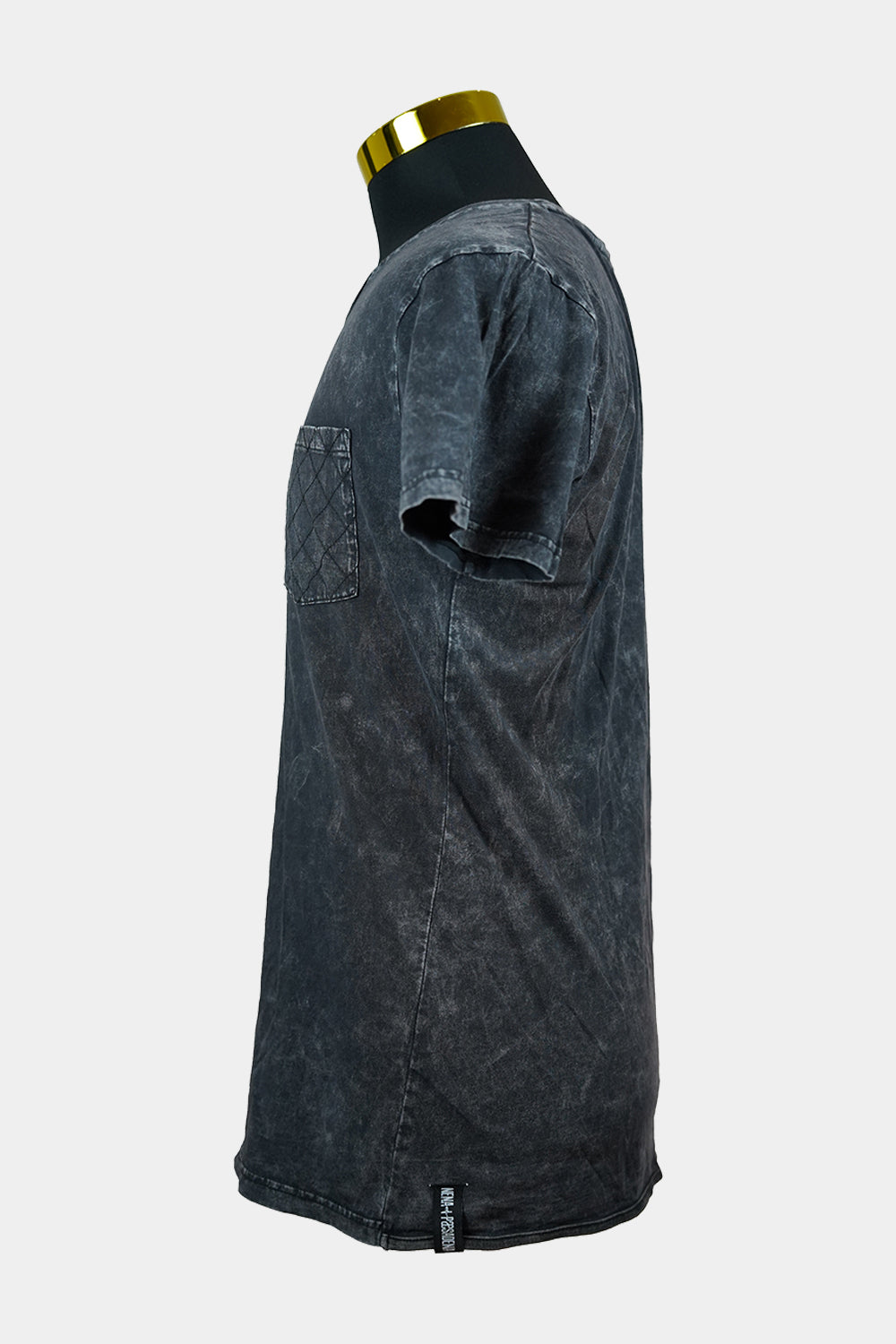 Nena & Paesadena Dark Grey Acid Wash Tee