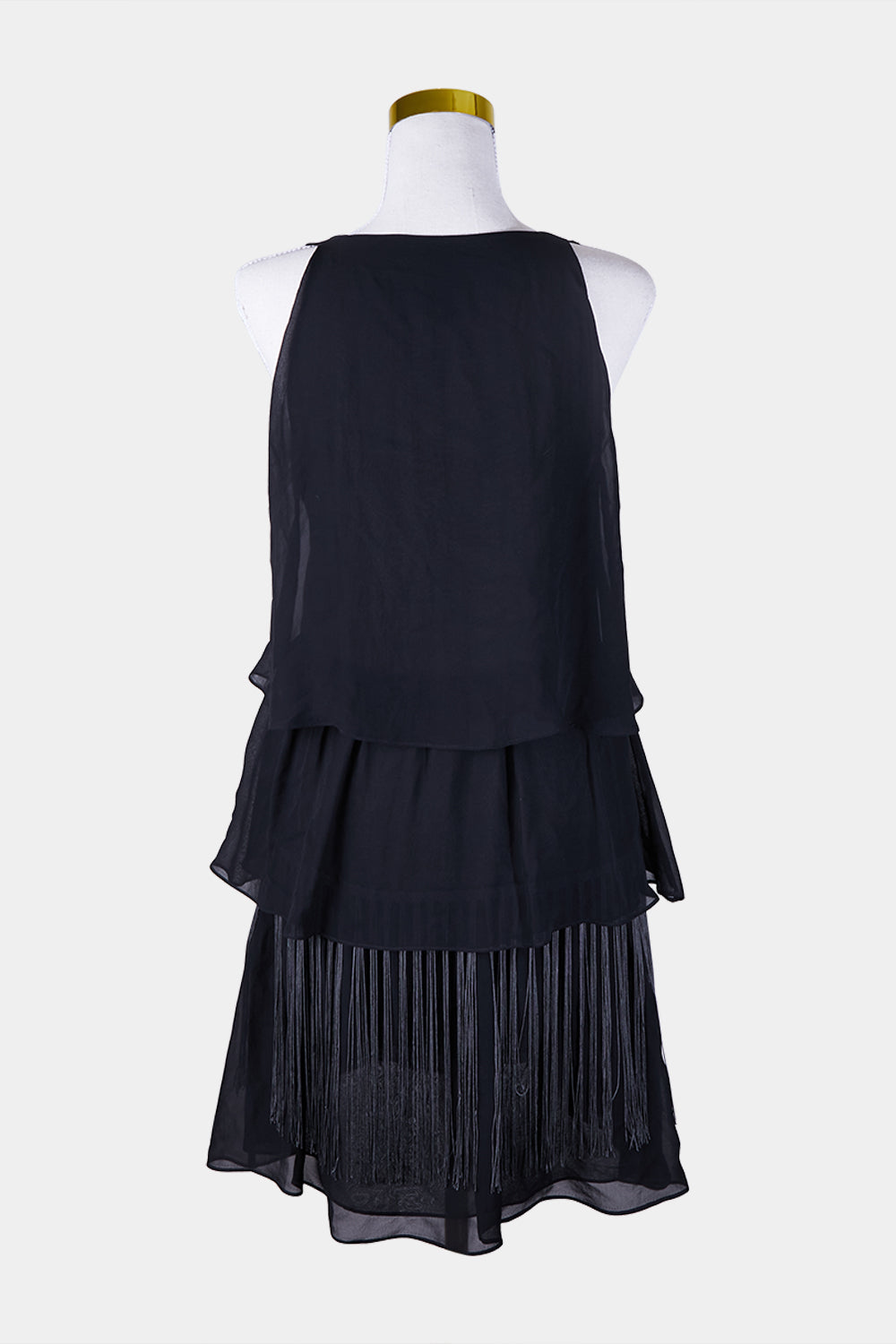 EXTRE Black Sheer Ruffle Dress