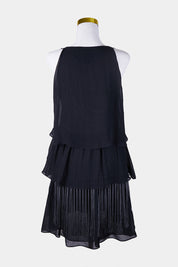 EXTRE Black Sheer Ruffle Dress