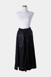 AJE Black Linen Skirt