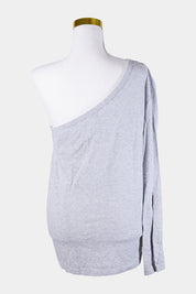 BASSIKE Grey One Shoulder Top