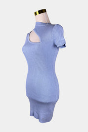 SUPRE Blue Knit Midi Dress
