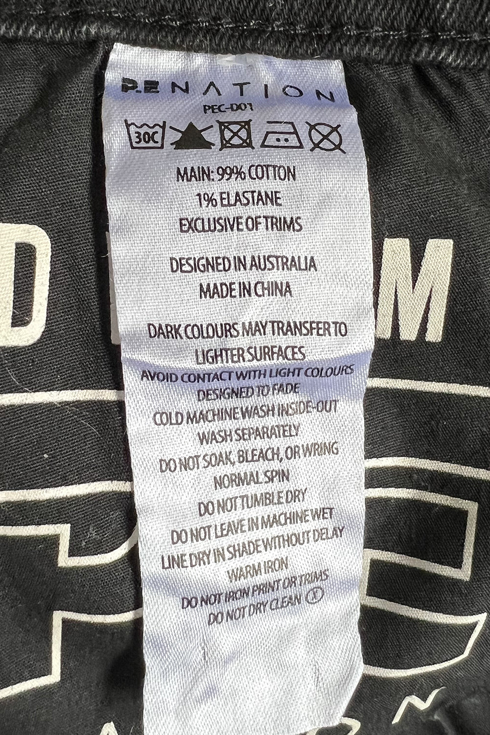 P.e Nation Black Jeans