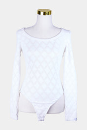 Anti Flirt White Longsleeve Bodysuit