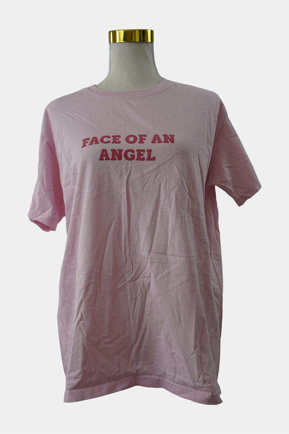 Nasty Gal Pink Face of an Angel Crew Tee
