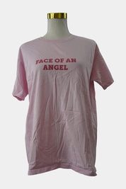 Nasty Gal Pink Face of an Angel Crew Tee