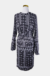 STEELE Navy Print Shirt Dress