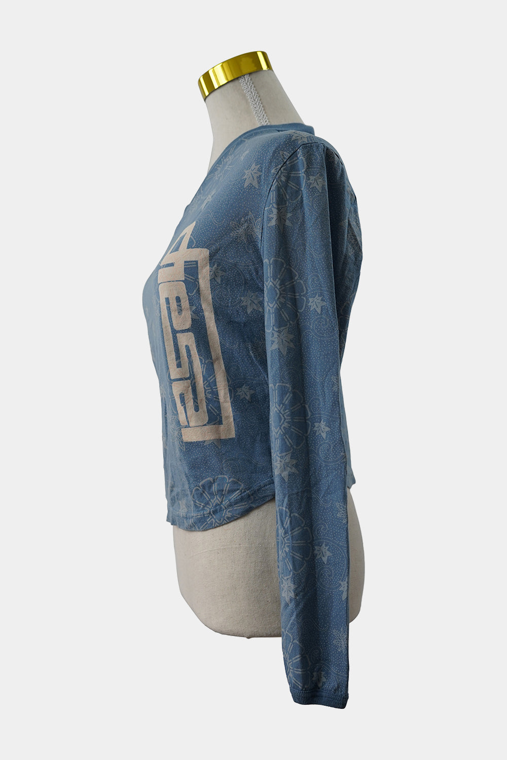 DIESEL Blue V Neck Long Sleeve Top