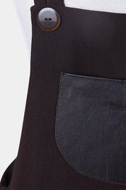 TERI Chocolate Brown Pinafore Dress