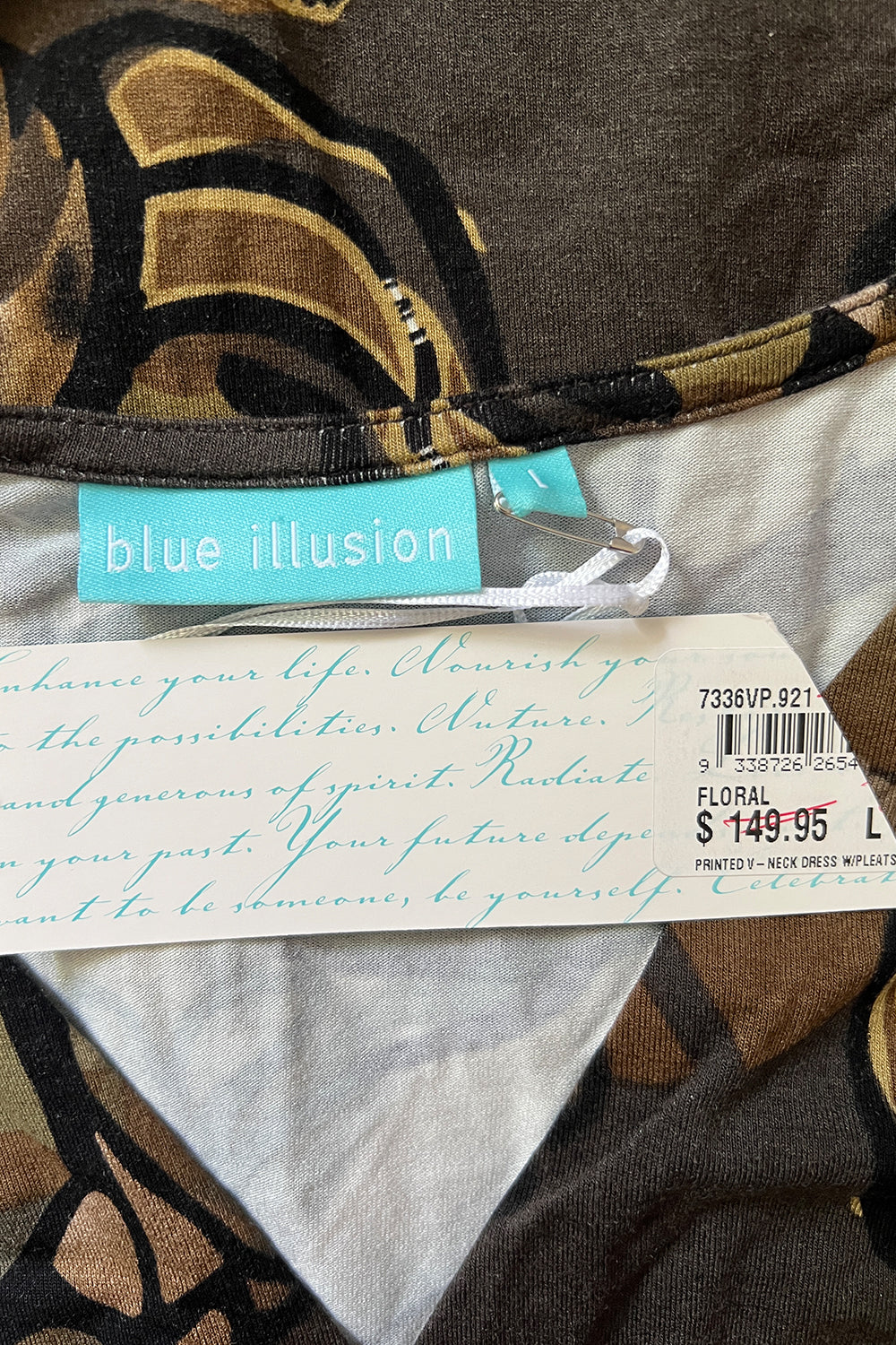 Blue Illusion Multicolor Dress