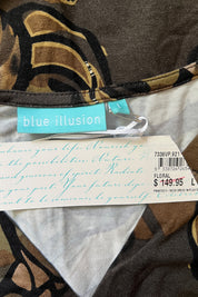 Blue Illusion Multicolor Dress