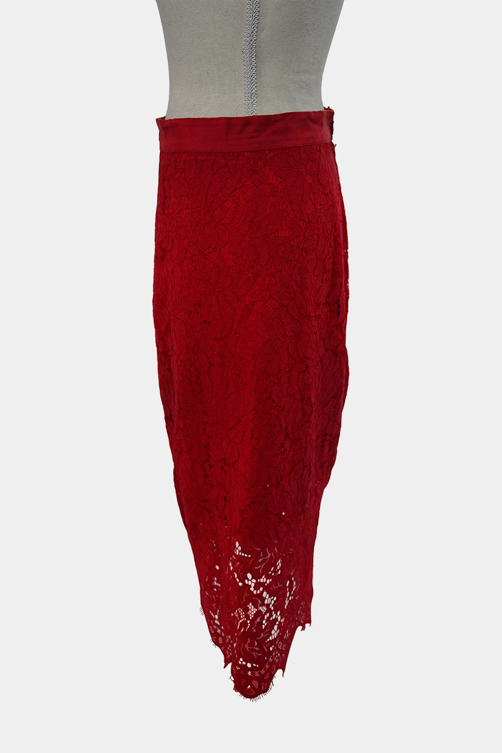 H&M Red Lace Midi Skirt
