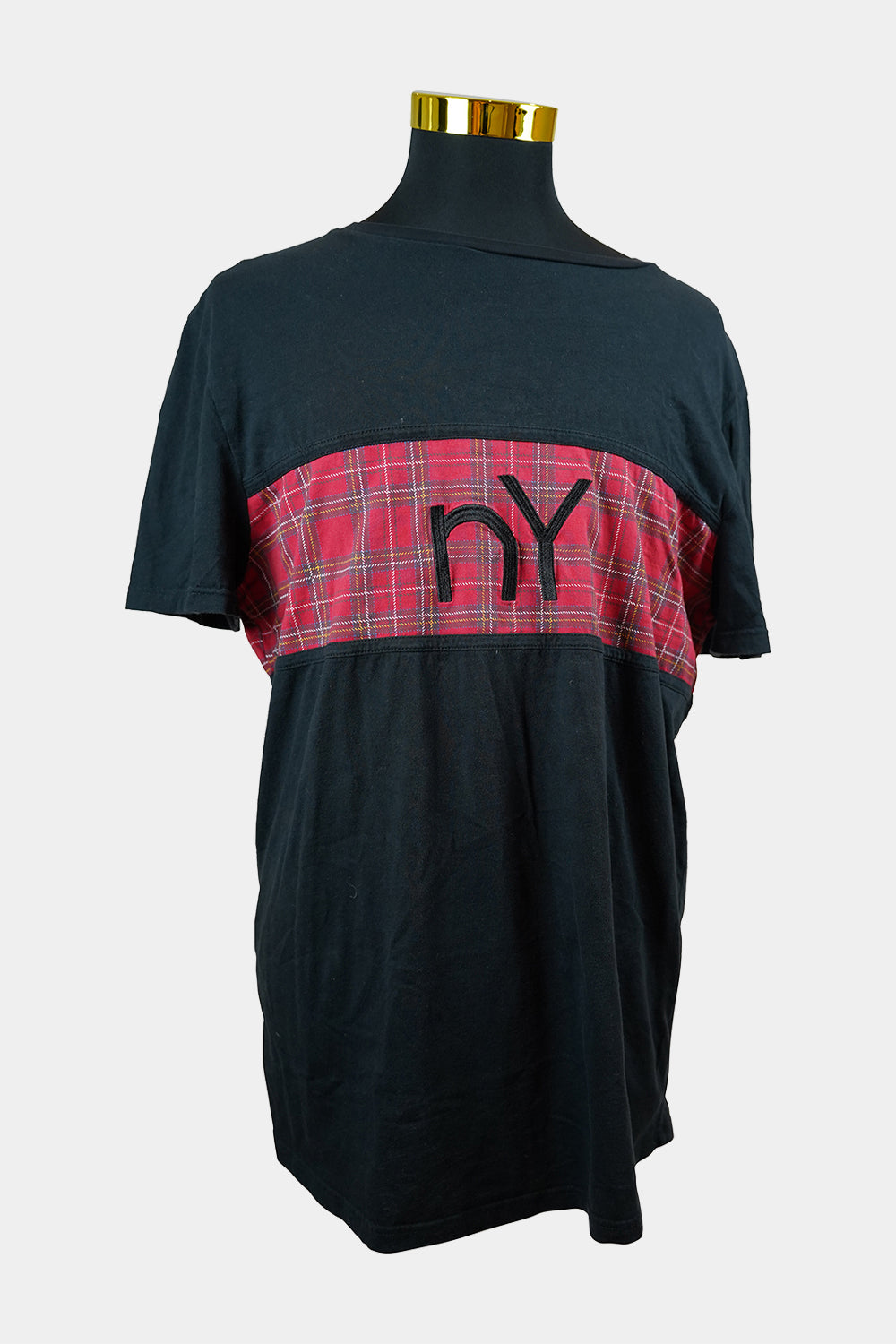 Nana Judy Black, Red Tee with Tartin Print