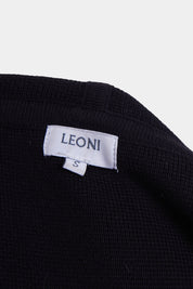 LEONI Black Hooded Long Cardigan