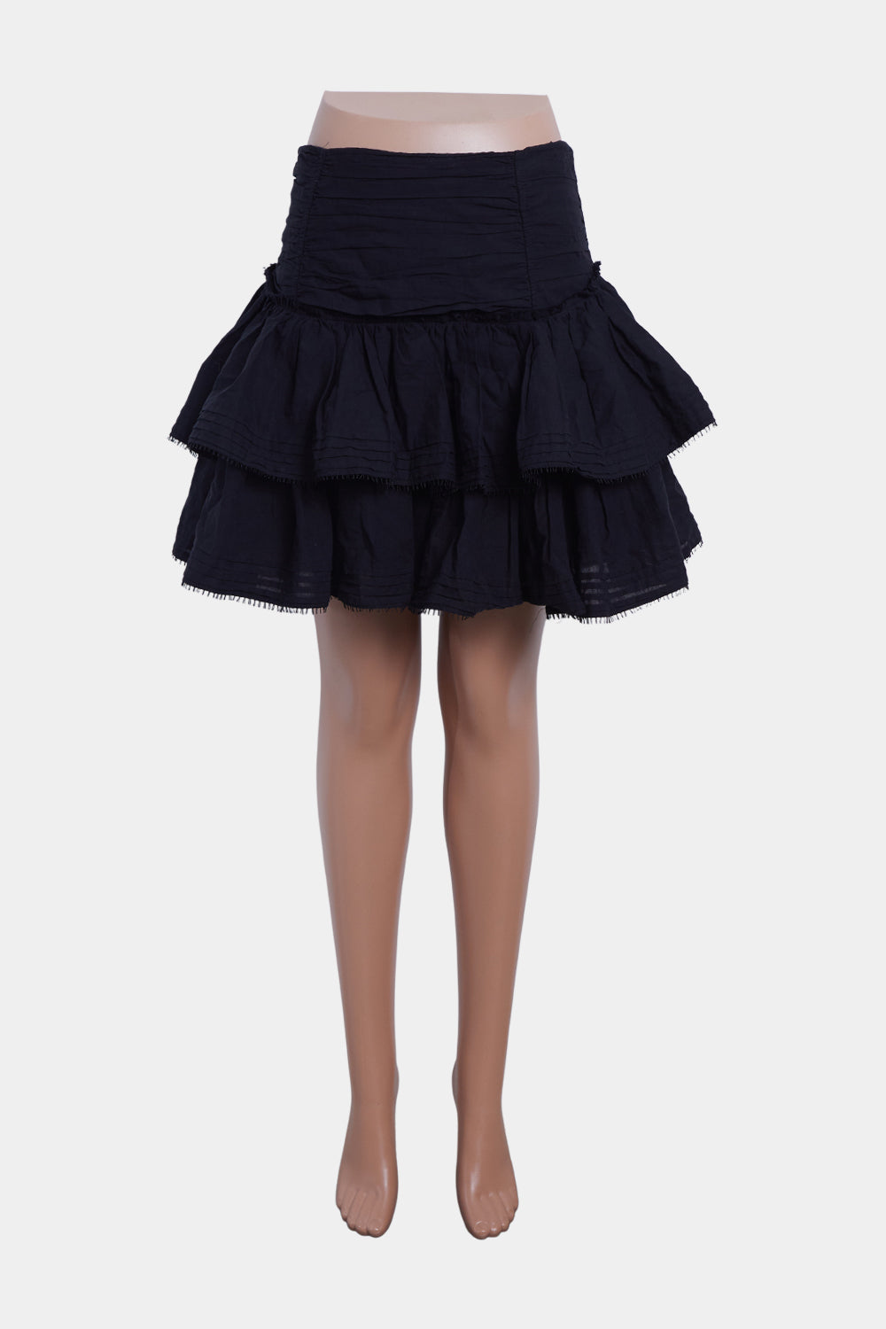 AJE Black Ruffle Miini Skirt