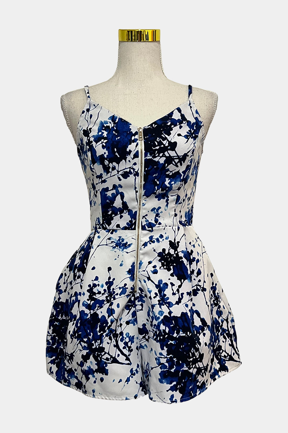 TEMT  White and Blue Romper