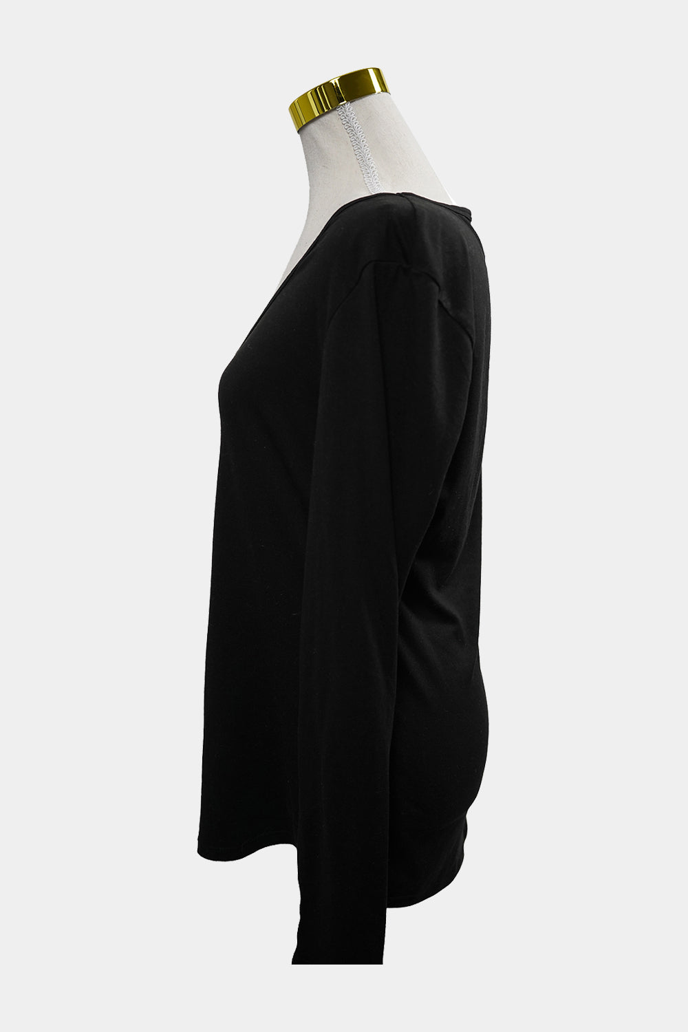 My Super Soft Tee Black V Neck Long Sleeve Top