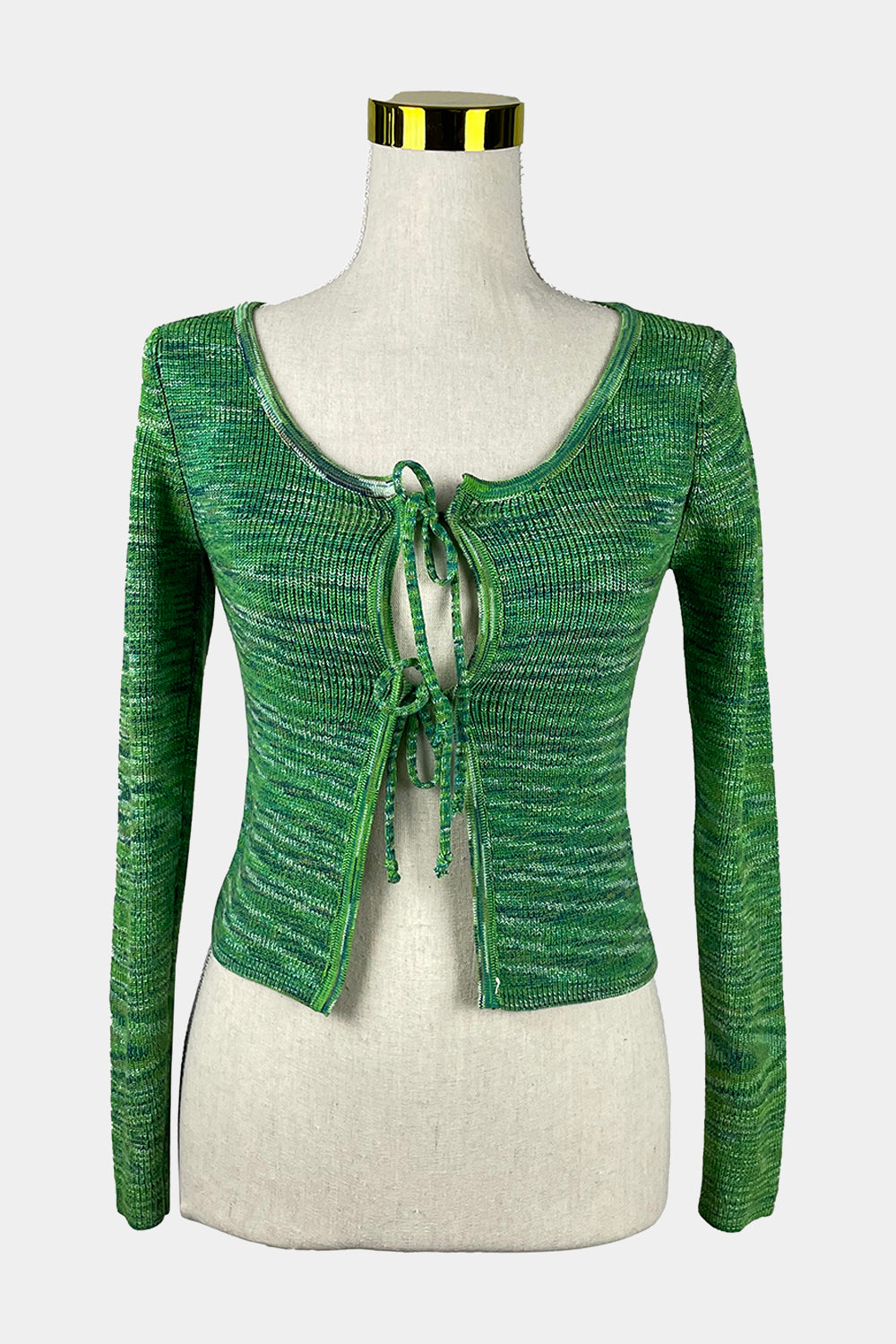 Beginning Boutique Green Knit Top