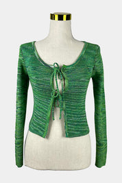 Beginning Boutique Green Knit Top