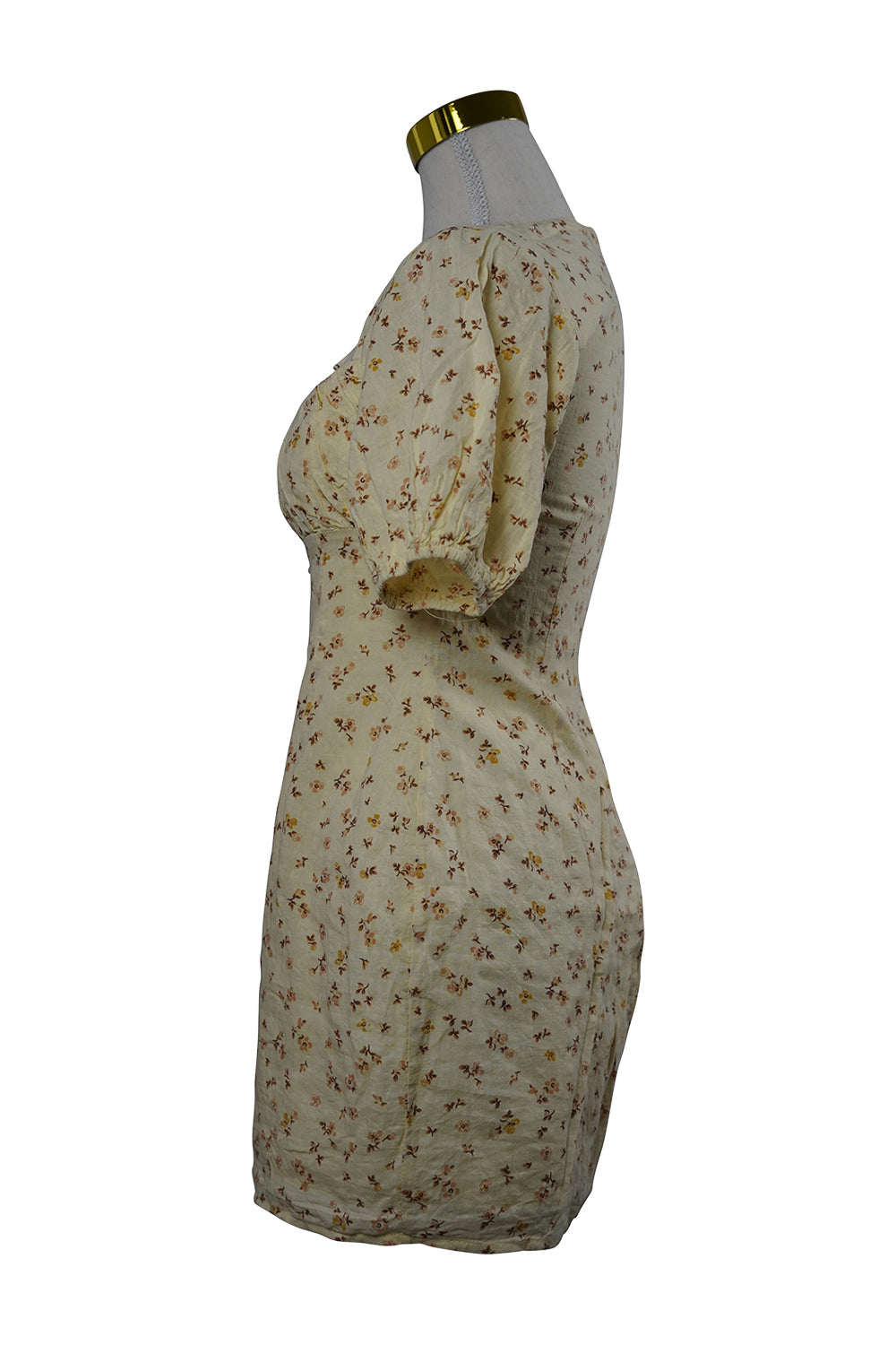 SABO Yellow Mini Floral Dress