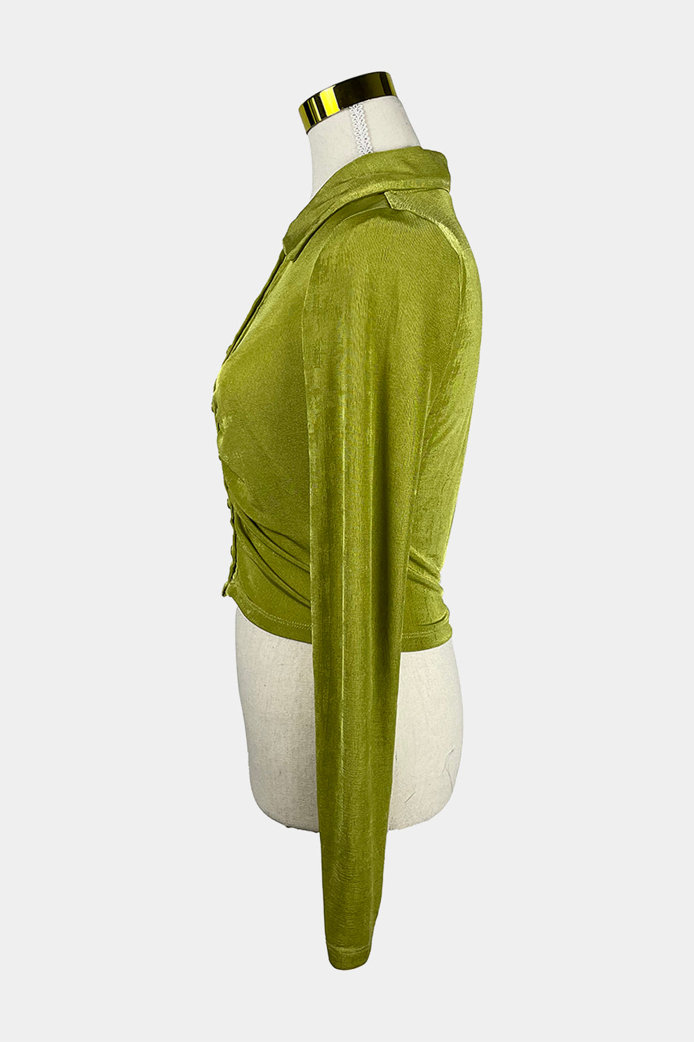 GLASSONS Green Ruched Shirt