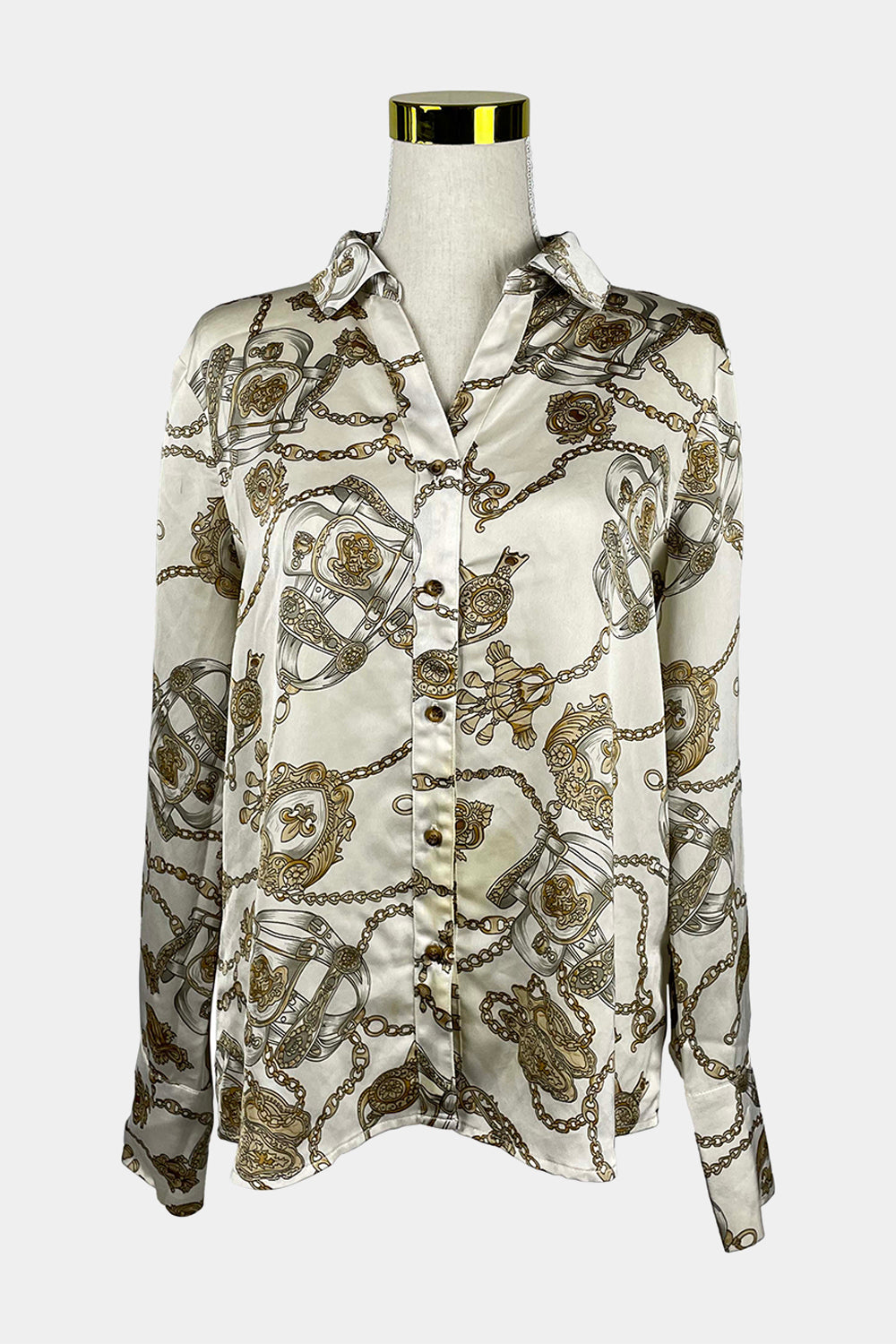 DOTTI Cream Collar Shirt