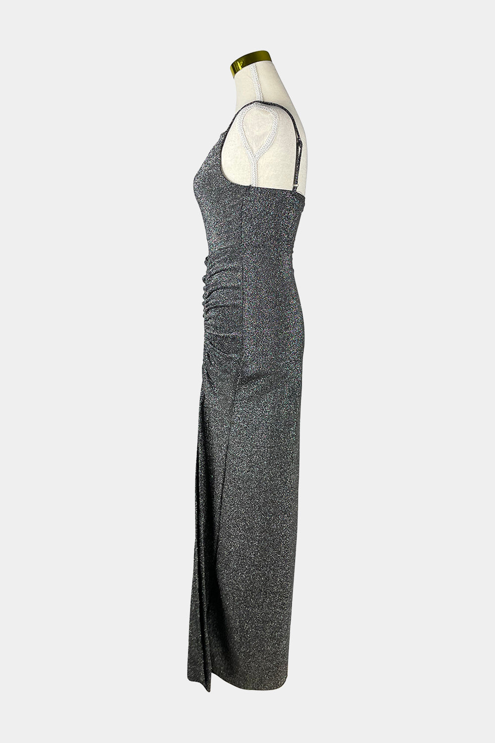 BLOSSOM Black Glitter Midi Dress
