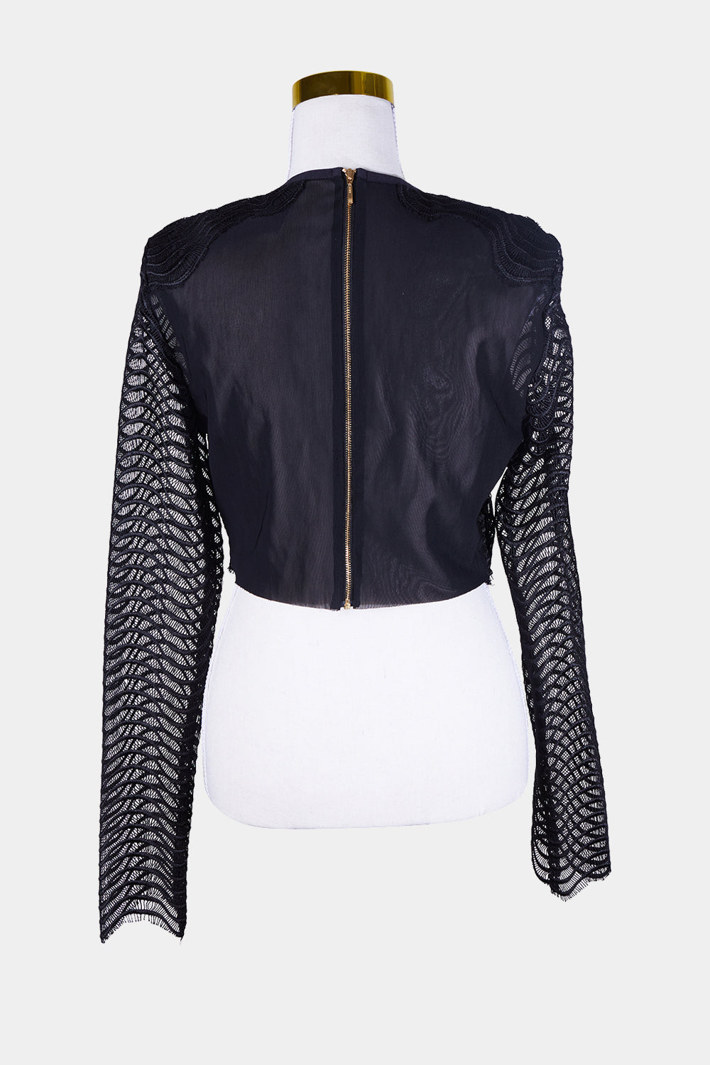 Bec + Bridge Black Crop Overlay Top