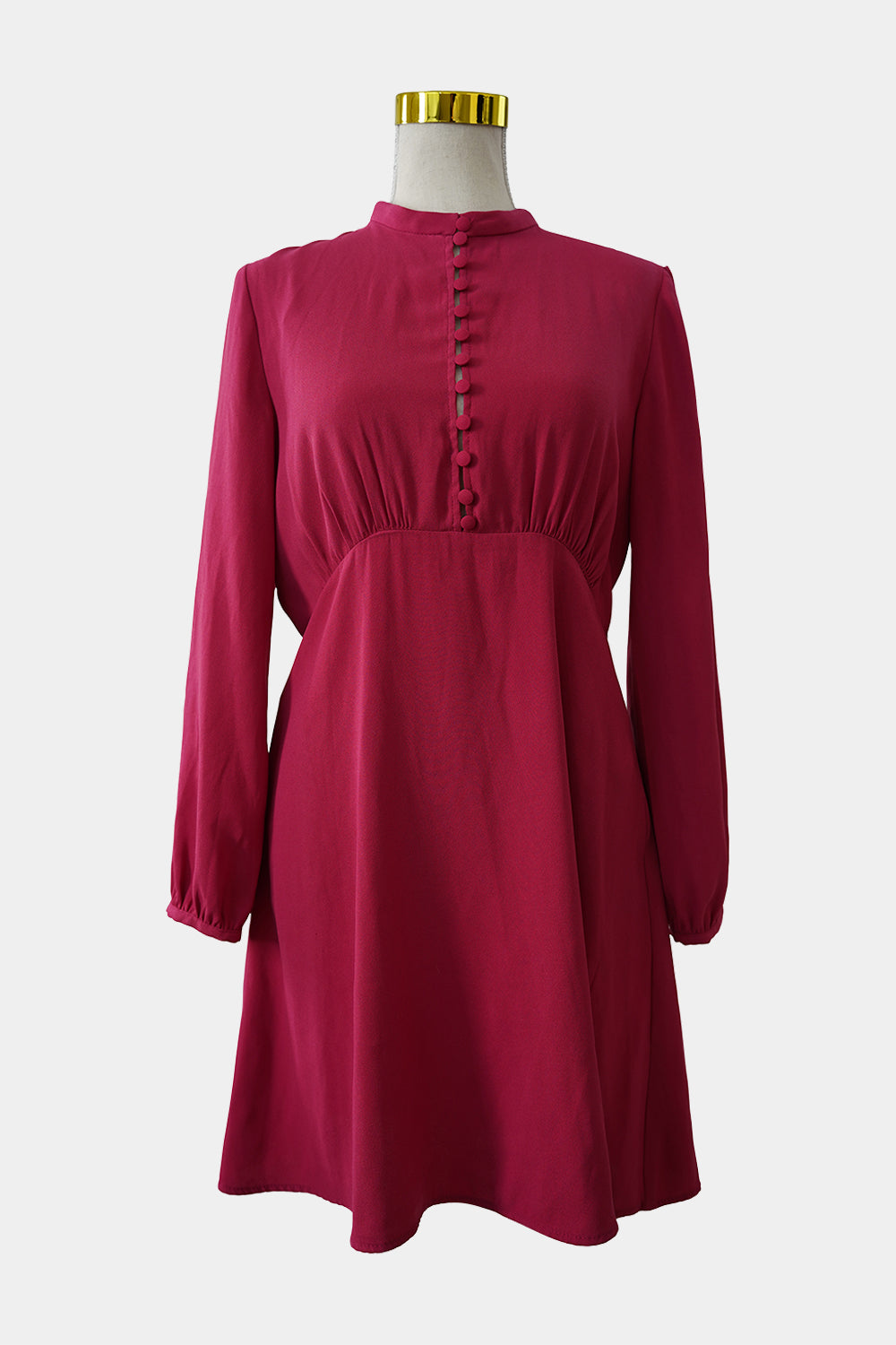 ZARA Hot Pink Long Sleeve A Line Dress