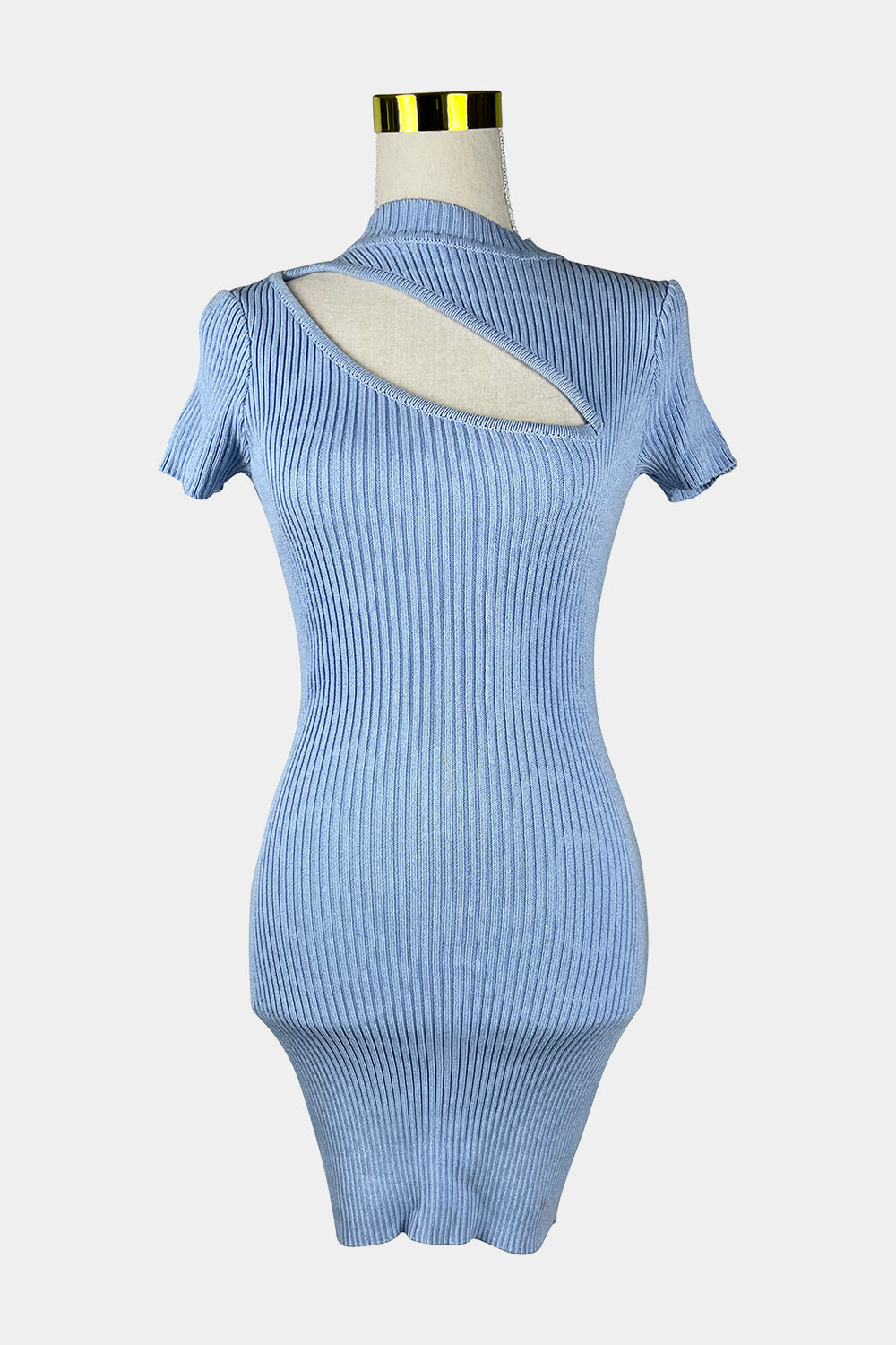 SUPRE Blue Knit Midi Dress
