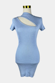 SUPRE Blue Knit Midi Dress
