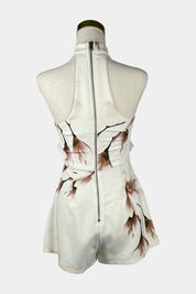 LUVALOT White Strapless Floral Playsuit