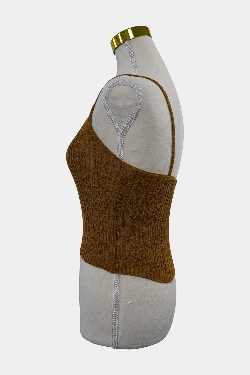 Cotton On Mustard Knit High Neck Singlet Top