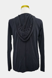 BRASILFIT Black Hooded Running Top