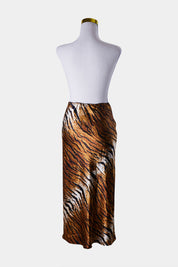 Topshop Tiger Print Midi Skirt
