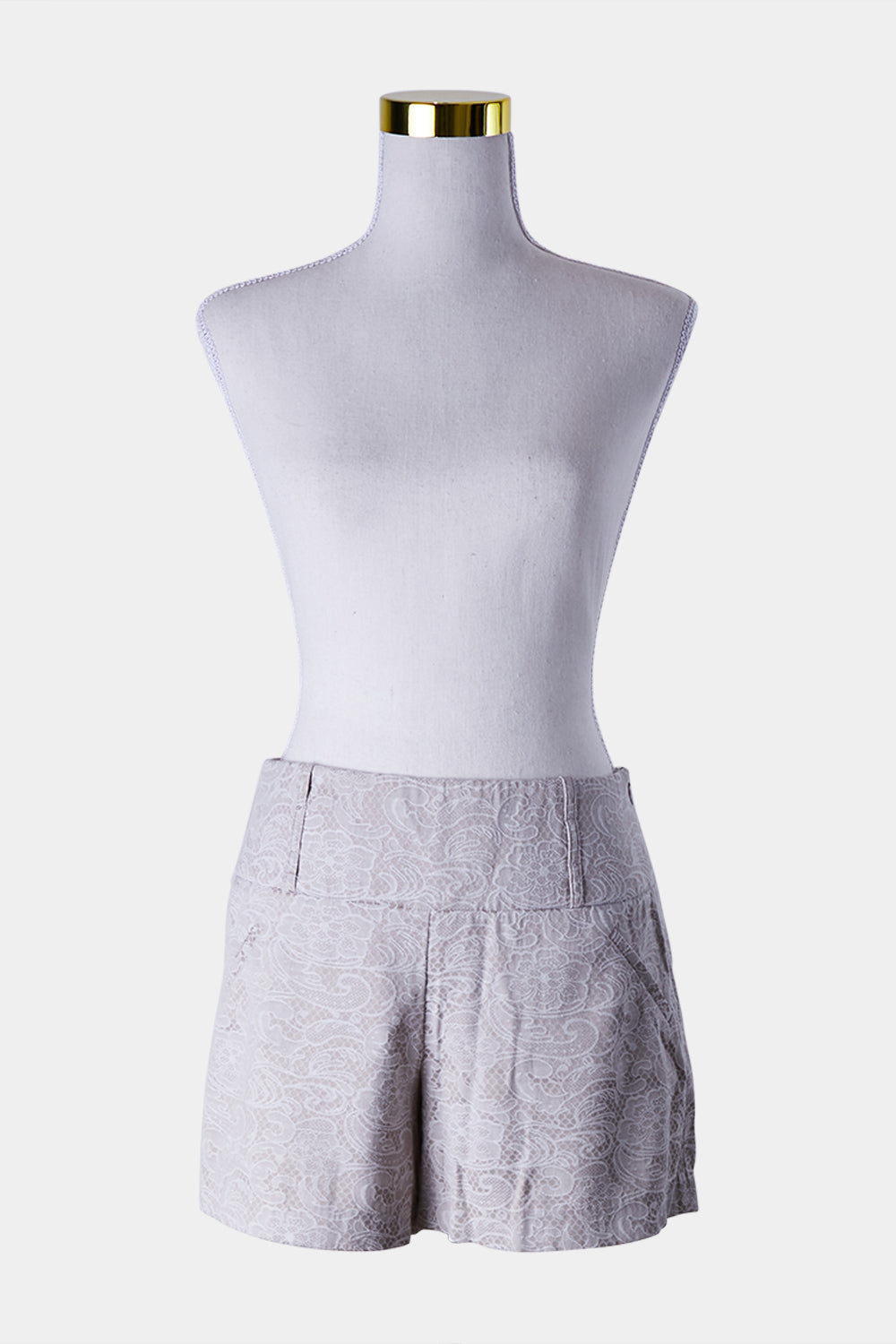 REVIEW Cream Lace Pattern Shorts