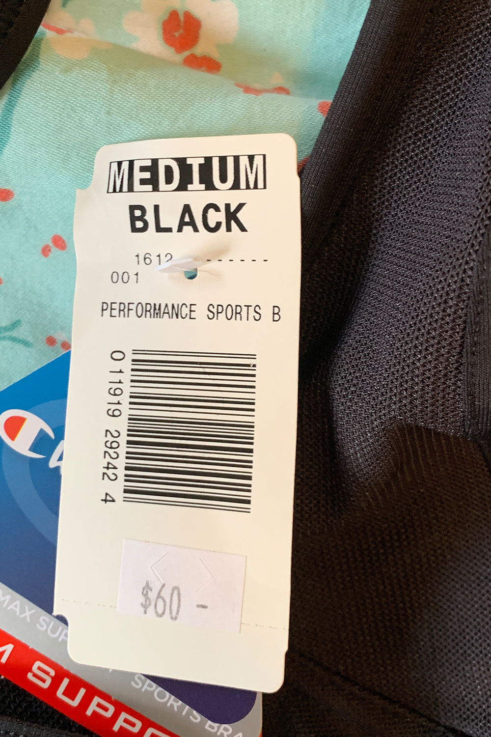CHAMPION Black Sports Bra