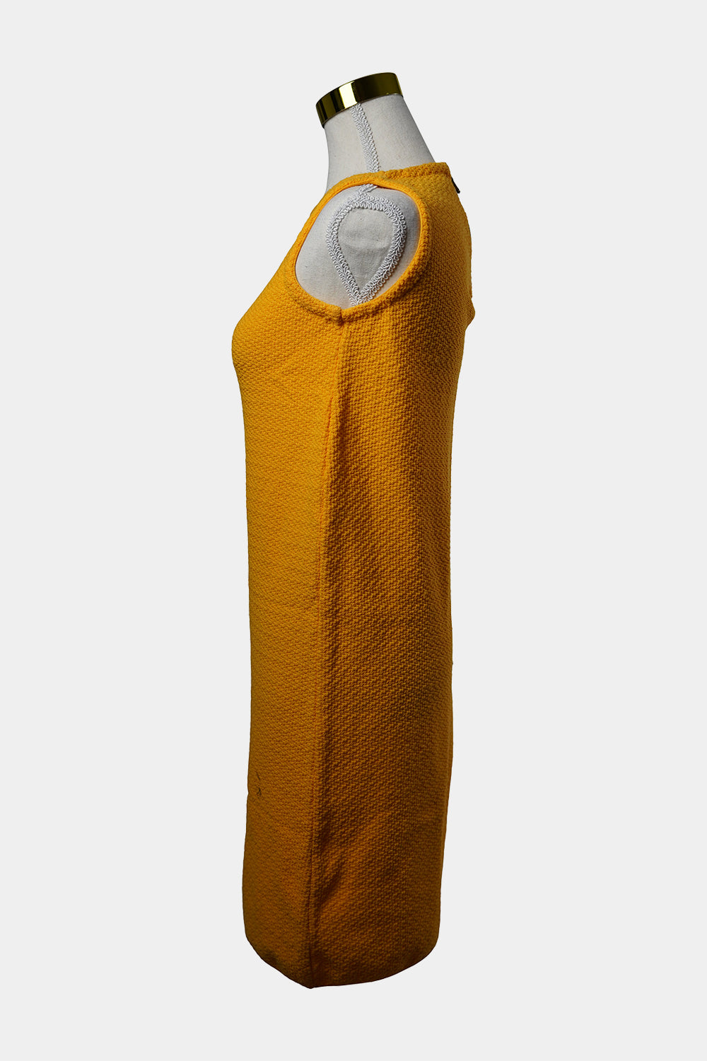 ZARA Orange Textured Knit Fitted Tank Dress
