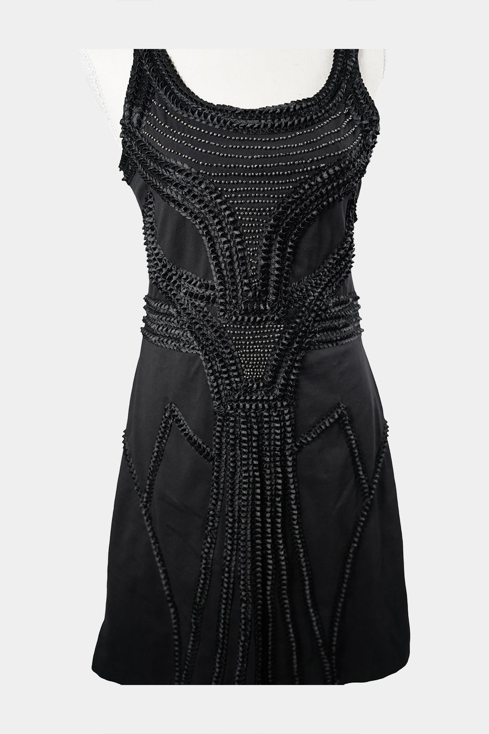 AMEISE Black Mini Dress With Beading Detail